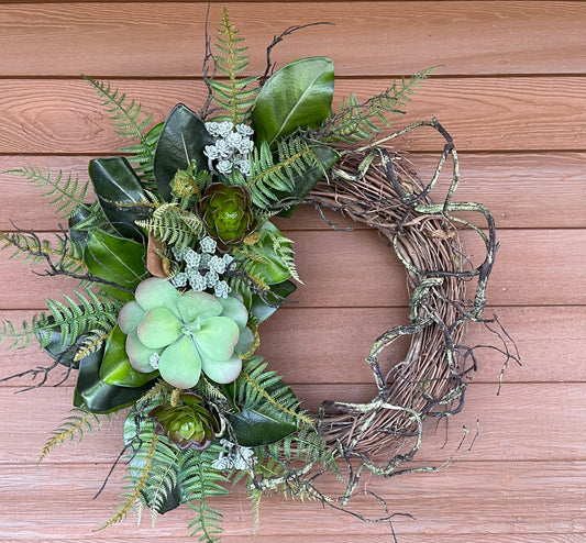 Twiggy Succulent Wreath
