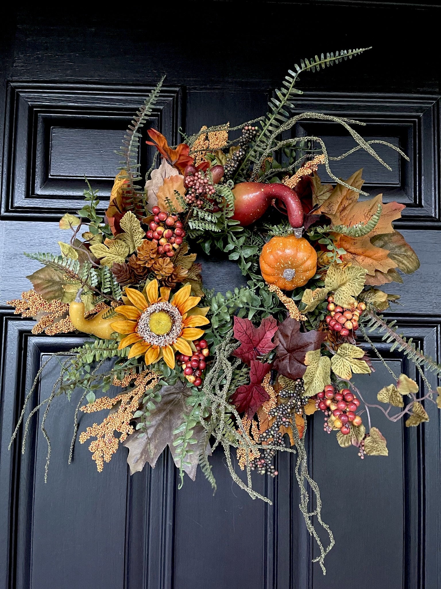 Golden Harvest Bounty Wreath – Wild Flora Home